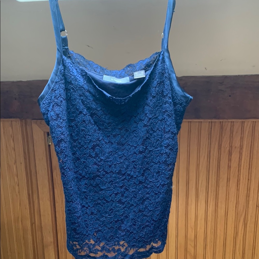 Elegant Blue Lace Cami Top